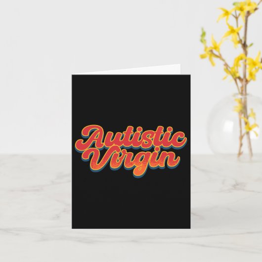 Autistische maagd Grappig Autisme Bewustzijnsmaand Kaart (Gele Bloem)