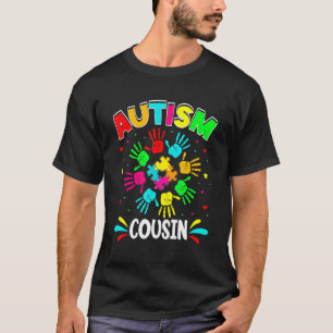 Autistische neef puzzel steun familie autisme bewu t-shirt