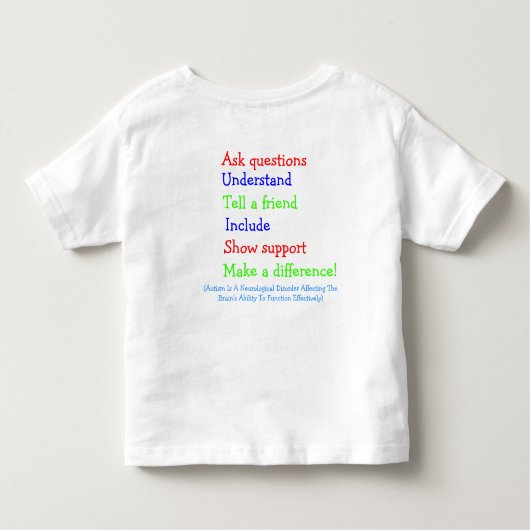 Autistische Olympische Spelen! ~ Toddler T-Shirt (Achterkant)