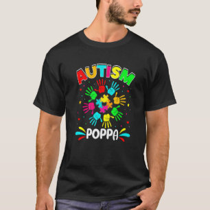 Autistische Papa Puzzel Steun Familie Autisme Bewu T-shirt
