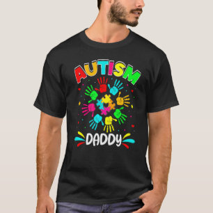 Autistische Papa Puzzel Steun Familie Autisme Bewu T-shirt