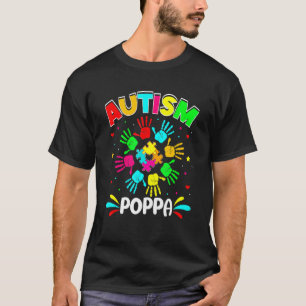 Autistische Papa Puzzel Steun Familie Autisme Bewu T-shirt