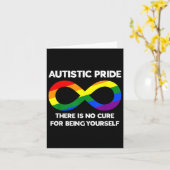 Autistische pride Autism Awareness Rainbow Infinit Kaart (Gele Bloem)