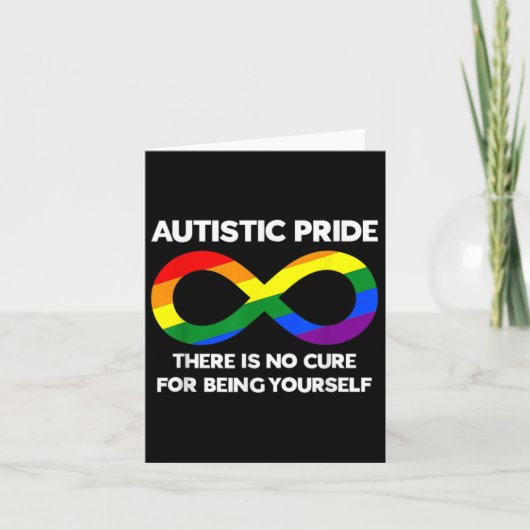 Autistische pride Autism Awareness Rainbow Infinit Kaart (Voorkant)