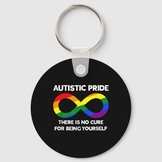 Autistische pride Autism Awareness Rainbow Infinit Sleutelhanger (Voorkant)