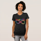 Autistische regenboog Infinity T-Shirt (Voorkant volledig)
