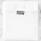 AUTISTISCHE RONDE STICKER (Tas)