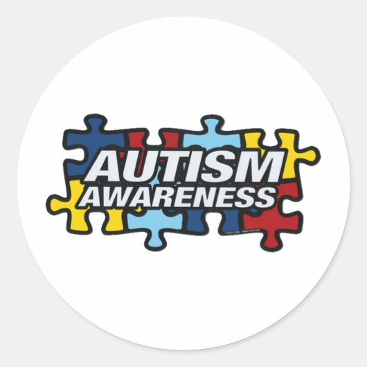 AUTISTISCHE RONDE STICKER (Voorkant)
