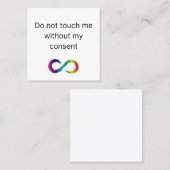 Autistische sensorische behoeften Kaart Contactkaartje (Voorkant / Achterkant)