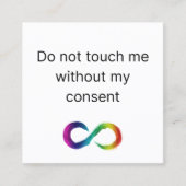 Autistische sensorische behoeften Kaart Contactkaartje (Voorkant)