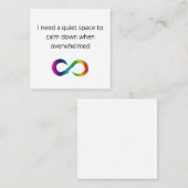 Autistische sensorische behoeften Kaart- stil Contactkaartje (Voorkant / Achterkant)