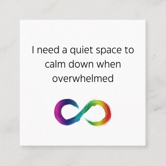 Autistische sensorische behoeften Kaart- stil Contactkaartje (Voorkant)