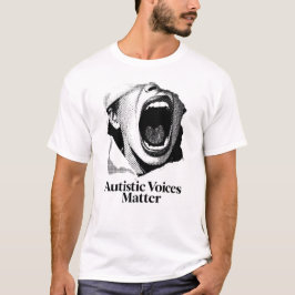 Autistische stemmen zijn belangrijk | Bold B&W Man T-shirt
