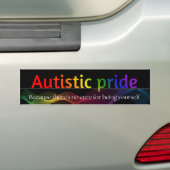 Autistische trots bumpersticker 7,5cm x 28cm (Op auto)