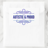 Autistische & Trotse Paarse wervelingen Rechthoekige Sticker (Tas)