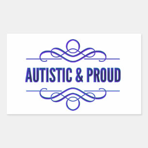 Autistische & Trotse Paarse wervelingen Rechthoekige Sticker
