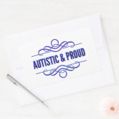 Autistische & Trotse Paarse wervelingen Rechthoekige Sticker (Envelop)