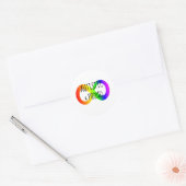 Autistische & Trotse Regenboog Infinity Neurodiver Ronde Sticker (Envelop)