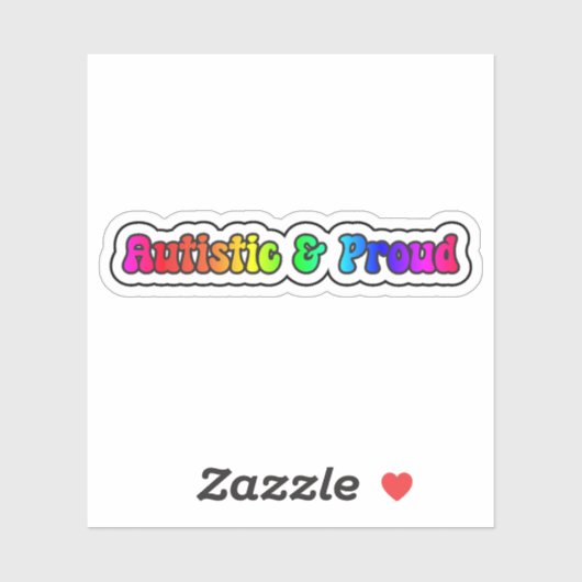 Autistische & Trotse Regenboog Neurodiversiteit Sticker (Vel)