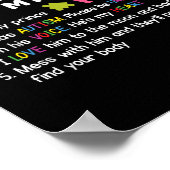 Autistische Zoon Autisme Awareness Ondersteuning V Poster (Hoek)