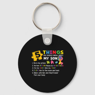 Autistische Zoon Autisme Awareness Ondersteuning V Sleutelhanger