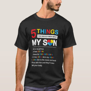 Autistische Zoon Autisme Bewustzijn Steun Voor Moe T-shirt