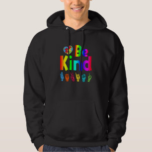 Autistist wees vriendelijk Taal Autisme Hoodie