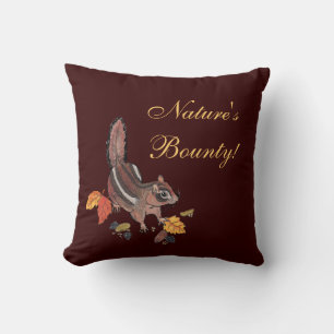 Autmn Chipmunk~natuur bounty pillow Kussen