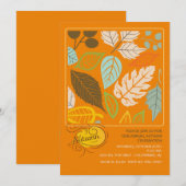 Autmn Square Invitation Kaart (Voorkant / Achterkant)