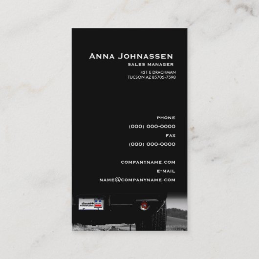 Auto 01 ・ Stijlvol Visitekaartje (Achterkant)