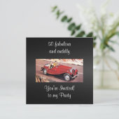 Auto 50 Fantastische en koude verjaardag Partij Kaart (Staand voorkant)