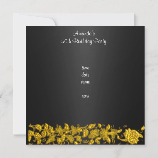 Auto 50 Fantastische en koude verjaardag Partij Kaart (Achterkant)