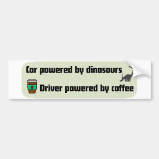 Auto aangedreven door dinosaurussen, bestuurder aa bumpersticker