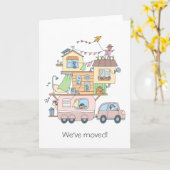 Auto aanhangwagen Nieuw adres aankondiging blanco (Gele Bloem)