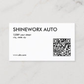 Auto Aanpassing Auto Aangepaste QR Visitekaartje (Achterkant)