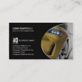 Auto Aanpassing Gele Auto Automobiel Visitekaartje (Voorkant)