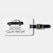 Auto Aarde vernietigt geldverbrandingmachine Bagagelabel (Voorkant horizontaal)