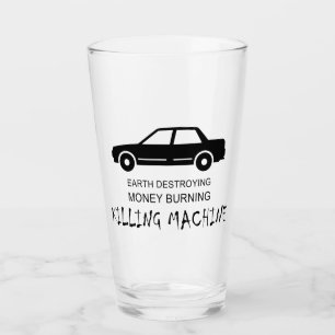Auto Aarde vernietigt geldverbrandingmachine Glas