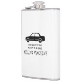 Auto Aarde vernietigt geldverbrandingmachine Heupfles (Links)