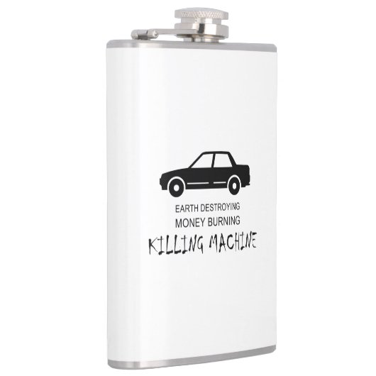 Auto Aarde vernietigt geldverbrandingmachine Heupfles (Rechts)