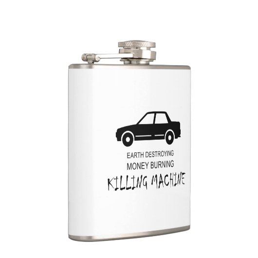 Auto Aarde vernietigt geldverbrandingmachine Heupfles (Rechts)