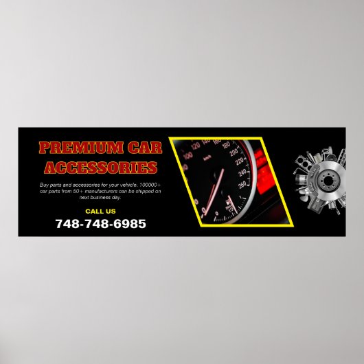 Auto Accessoires Aangepast Bewerkbaar Poster (Voorkant)