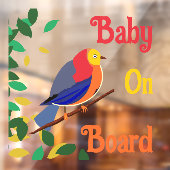 Auto achterruit sticker - Baby aan boord - vogel (Vel 2)