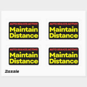 Auto ADAS-waarschuwingsbumpersticker Rechthoekige Sticker (Vel)