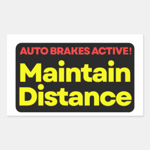 Auto ADAS-waarschuwingsbumpersticker Rechthoekige Sticker