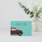 Auto Antiek Classic Car Visitekaartje (Staand voorkant)