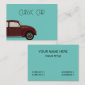 Auto Antiek Classic Car Visitekaartje (Voorkant / Achterkant)