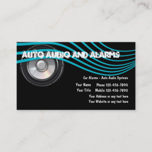 Auto audio en alarmerende Visitekaartjes