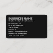 Auto Audio Stereo QR-code Visitekaartje (Achterkant)