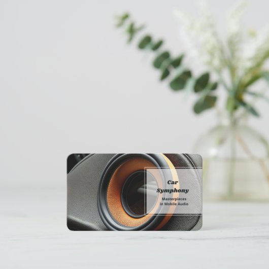 Auto Audio Stereo Visitekaartje (Staand voorkant)